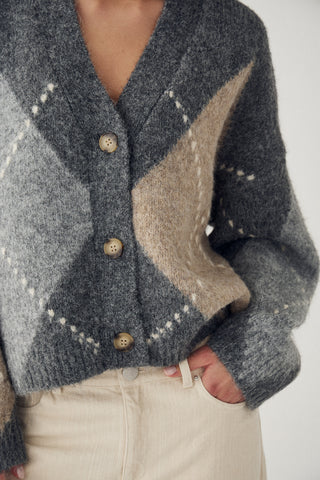 LAIANA KNIT cardigan - Grey Mix