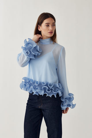LATANIETTA Bluse - Sky Blue