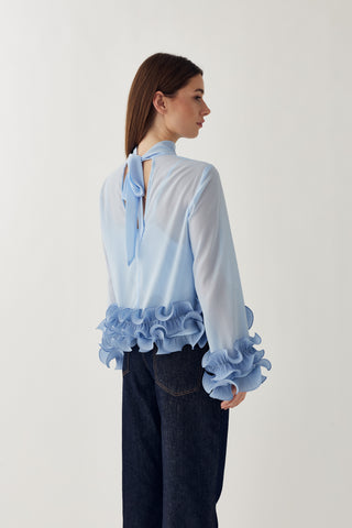 LATANIETTA Bluse - Sky Blue