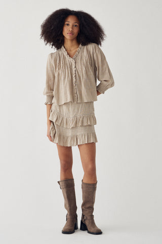 MARIN Bluse - Grey Ivory