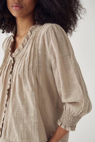 MARIN Bluse - Grey Ivory