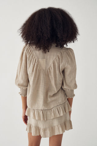 MARIN Bluse - Grey Ivory