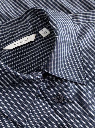 MARLON C Skjorte - Davy Navy Check