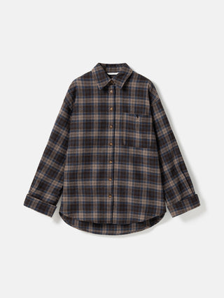 MARLON Skjorte - Brown Blue Check