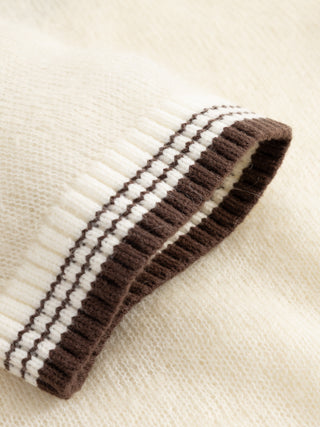 MARTHY Knit Shirt - Ivory Brown