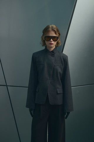 MONIQUE Blazer - Dark Grey Melange