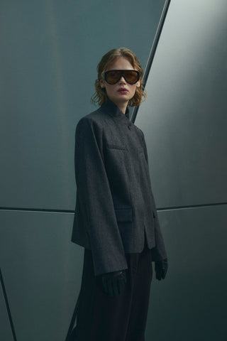 MONIQUE Blazer - Dark Grey Melange