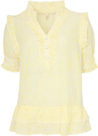 NEEL bluse med gule striber