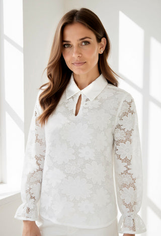 Hvid OASIS blonde bluse