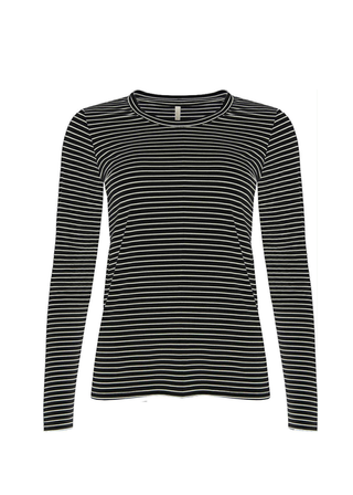 SISA bluse med sorte striber