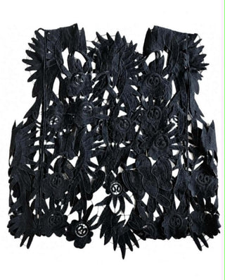 YRSA LACE TOP - Black