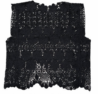 MAREN LACE TOP - Black