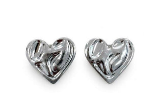 Button Cover HEART SOLID Silver