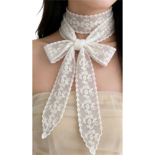LACE RIBBON - White