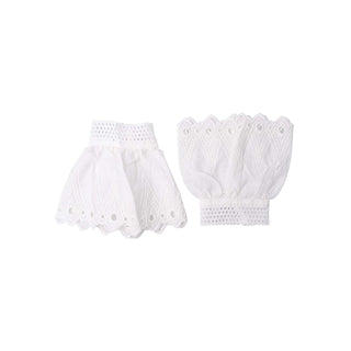REEVA LACE CUFFS - White