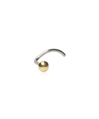 GT Ball næsesmykke 3 mm, Guldfarvet