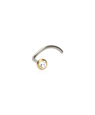GT Bezel næsesmykke 3 mm, Crystal