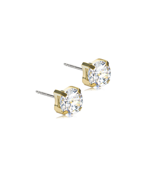 GT Tiffany Øreringe 7mm, CZ White