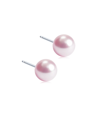 NT Pearl Øreringe 6 mm, Light Rose