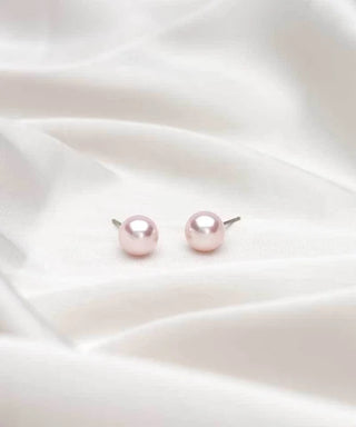 NT Pearl Øreringe 8 mm, Light Rose