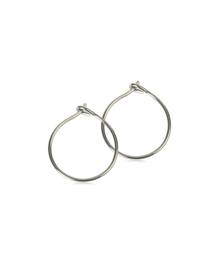 Ear Ring 12 mm, Natur Titanium