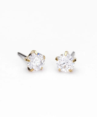 GT Tiffany Precious Øreringe 6 mm, CZ White