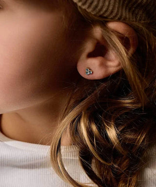 GT Clover Øreringe 6 mm, Aquamarine