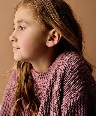 GT Clover Øreringe 6 mm, Light Rose