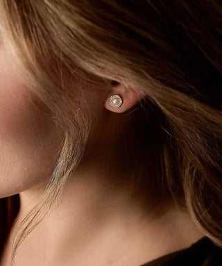 GT Brilliance Fancy Pearl Øreringe 8 mm, Crystal/Light Rose