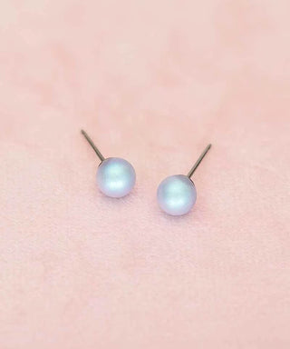 NT Pearl Øreringe 6 mm, Rainbow Shimmer