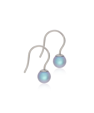 NT Mini Pendant Pearl Øreringe 6 mm, Rainbow Shimmer